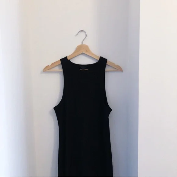 Topshop Black Sleeveless/Midi Dress - Picture 2 of 3